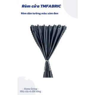Rèm cửa dán tường màu xám đen nhiều kích thước, rèm cửa chống nắng tmfabric