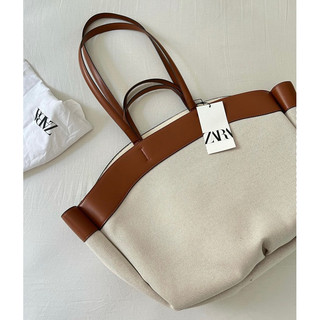 Túi tote ZRA túi xách nữ canvas shopper bag