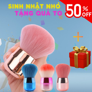 Chổi Phủi bụi nấm, cọ phủi bụi móng tay Chanh Nail  đầu nấm hồng