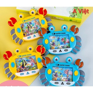 Đồ chơi máy game bắn vòng nước hình con cua, Máy game bấm vòng nước vui nhộn cho bé