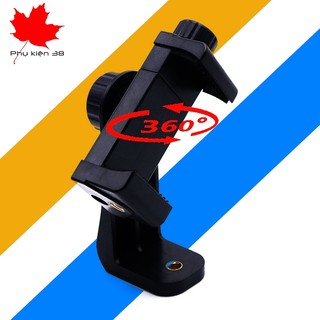 Kẹp điện thoại quay phim xoay 360 độ cho tripod - hàng loại 1 kẹp vặn bằng đinh ốc cực chắc chắn