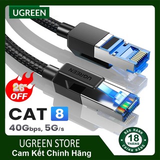 Dây cáp mạng rj45 ethernet cat8 ugreen nw153 tốc độ 40gbps-2000mhz chính hãng