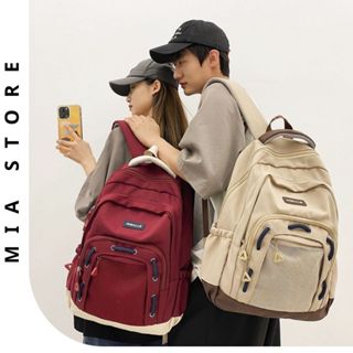 Ba Lô Đi Học Cỡ Lớn Phong Cách Hàn Quốc nam nữ cặp sách vải dù chống nước size to vừa laptop a4 phối màu trẻ trung 59