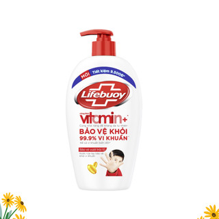 Nước rửa tay Lifebuoy Vitamin+ Mới, chai xanh dương/đỏ/ xanh lá/ vàng 450g