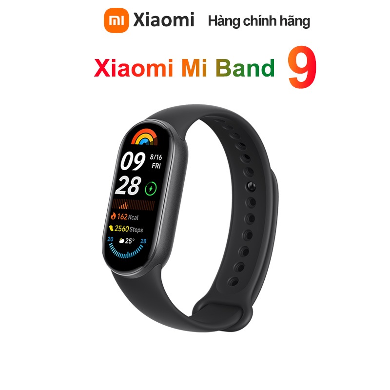 Đồng hồ thông minh Xiaomi Mi Band 9 Chính hãng-Phiên bản nội địa (tiếng anh + tiếng trung)