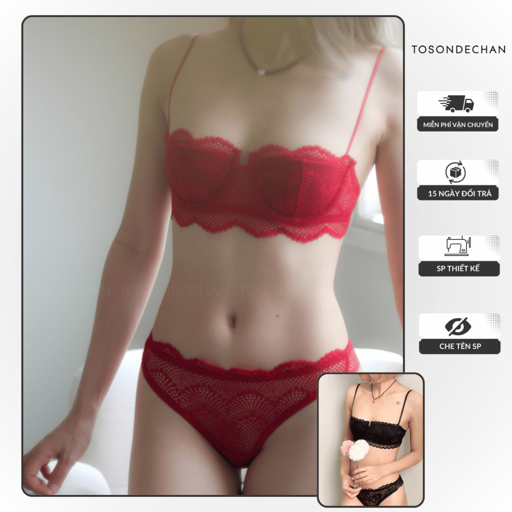 Bộ Đồ Lót Thiết Kế Rosa Quây Ngang Hở Chân Có Gọng, Tặng Kèm Mút (Hình Thật - Che Tên Sản Phẩm) | BigBuy360 - bigbuy360.vn