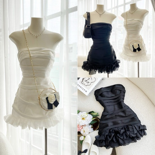 Đầm maxi cúp ngực xếp li xoè