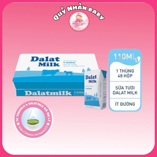 Sữa tươi dalatmilk ít đường 48h x 110ml