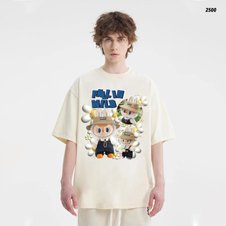 Áo phông cotton Labubu Hoa áo  kiểu áo unisex Áo thun cotton Labubu Hoa áo  kiểu áo unisex thời trang nữ