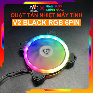 Quạt Tản Nhiệt Led RGB V2 Kích Thước 12cm Chuẩn 6Pin Đồng Bộ Hub - Hàng New