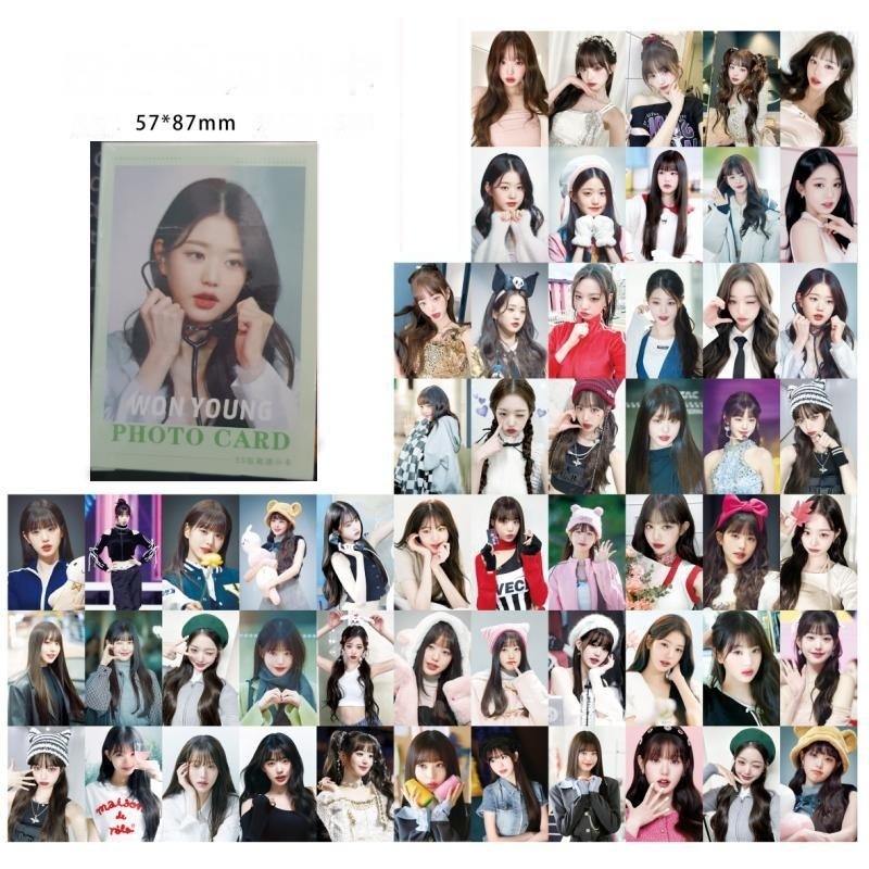 Set 55 photo card unoff Hologram WONYOUNG - IVE sắc nét 2024