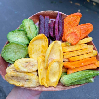 500gr hoa quả thập cẩm (Trái cây) sấy giòn loại vip A - nguyên cánh vs 8 loại quả