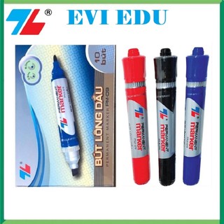 Hộp 10 cây bút dạ dầu thiên long pm-09 / bút lông dầu pm09 không xóa được