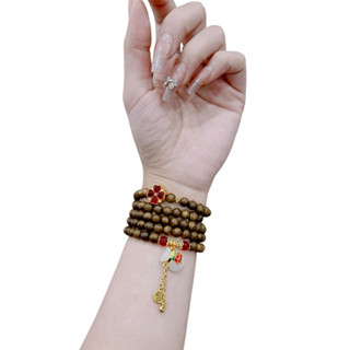 Vòng Trầm Hương 108 Hạt Mix Charm Tài lộc - Mộc Thiên Long