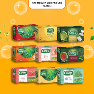 Trà Cozy túi lọc đủ mùi ( Đào - Vải - Dâu - Bạc Hà - Gừng - Hồng Trà - Trà xanh - Ô long - Táo )