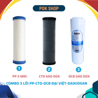 [ SALE ] BỘ 3 LÕI MÁY LỌC NƯỚC 123 ĐẠI VIỆT CHÍNH HÃNG PP-CTO-OCB L2