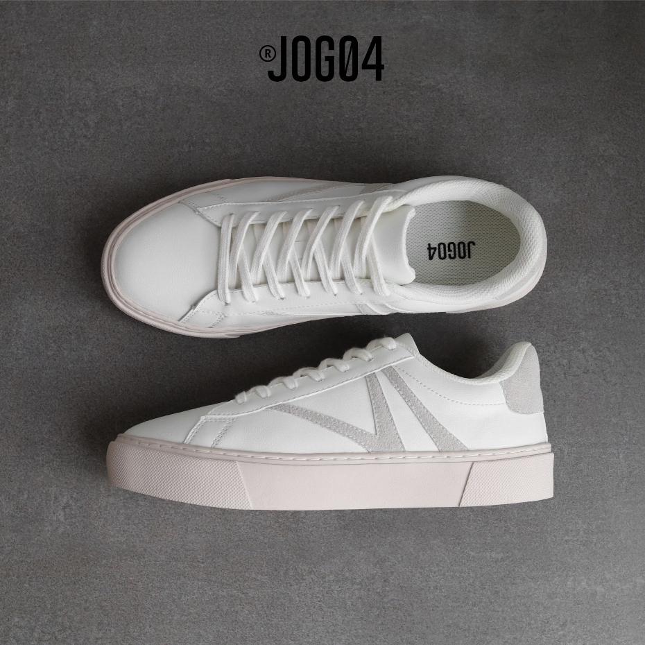 Giày Sneaker JOG04 - thiết kế Logo Signature , đế cao su khâu viền chắc chắn ( V1 )