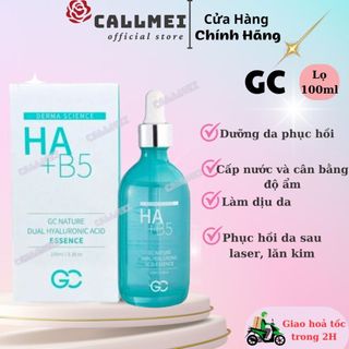 Serum dưỡng da căng bóng vitamin ha +b5 gc natura dual hyaluronic acid essence - 100ml