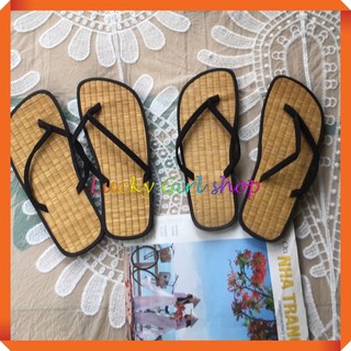 [BIG SIZE ĐẾN 47] Dép Cói Dép Chiếu Nam Xỏ Ngón Quai Lá Hẹ Hội An Big Size - Lucky Girl shop NHA TRANG