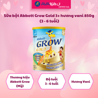 Sữa bột Abbott Grow Gold 3+ hương vani 850g