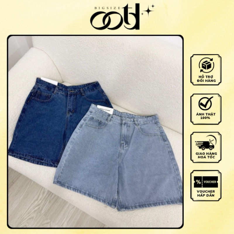 OOTD BIGSIZE | Quần short jean ngố trơn basic