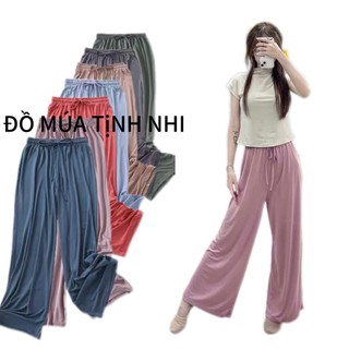 Quần suông ống rộng, quần dài tập yoga quần múa, quần mặc nhà suông rộng q64 - tịnh nhi