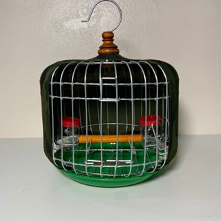  Lồng cu gáy nhôm bọc vải rằn ri kèm móc Lồng nuôi chim cu gáy size 32 và size 36 kèm hộp đựng thức ăn và đáy nhựa 