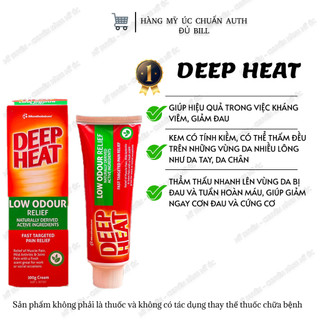 Gel xoa bóp giảm đau Mentholatum Deep Heat Low Odour 100g
