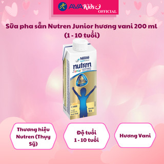 Sữa pha sẵn Nutren Junior hương vani 200 ml