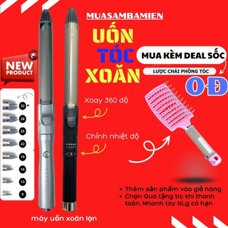 Máy uốn tóc xoăn lọn cao cấp Hàn Quốc KOREMI NA-886 Chỉnh nhiệt chuẩn salon tóc xoay trục 360 độ