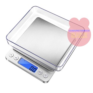 Cân tiểu ly điện tử platform 3kg , cân điện tử mini inox i-2000