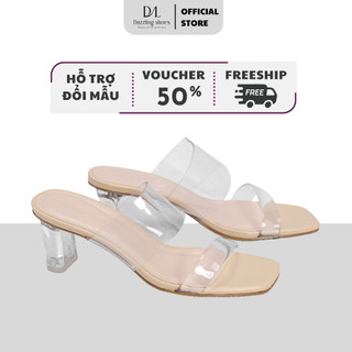 Giày cao gót nữ quai trong gót 5cm, guốc nữ quai ngang kiểu dáng thời trang, hiện đại GU50 - DAZZLING SHOES