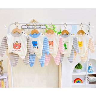 Đồ bộ bé trai , đồ bộ bé gái dài tay chất cotton nỉ cho bé từ 5kg đến 15kg - JKIDSVN