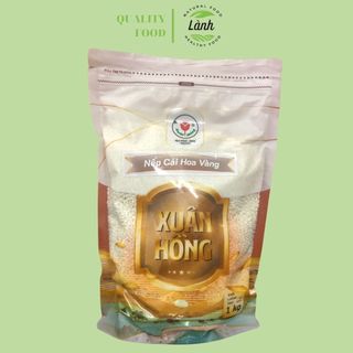 Gạo nếp cái hoa vàng xuân hồng dẻo thơm ngon hạt to mẩy gạo loại 1 - túi 1kg