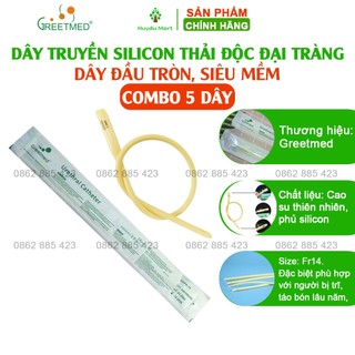 Dây truyền Silicone Greetmed thải độc đại tràng , dây truyền thải độc đầu tròn siêu mềm