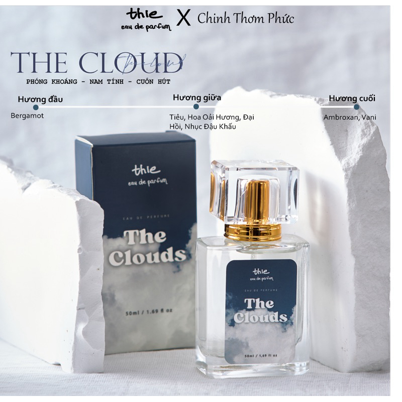 (𝟓𝟎𝐦𝐥 - 𝐓𝐡𝐞 𝐂𝐥𝐨𝐮𝐝𝐬) NƯỚC HOA NAM Thie Parfum 50ml THƠM 5-8 TIẾNG