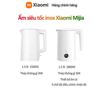 Ấm siêu tốc inox 304 Xiaomi | 1800W | 1.5 lít | 4 mức nhiệt độ không đổi | Thiết kế êm ái