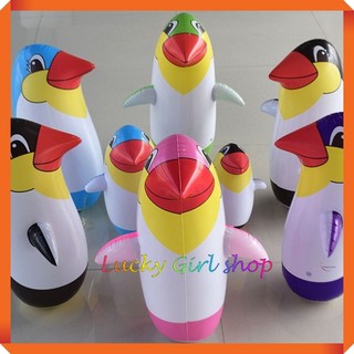 [HOT] Đồ Chơi Chim Cánh Cụt, Cá Heo Nhựa PVC Bơm Hơi ( Con Lật Đật Bơm Hơi) Cho Bé Chơi Trong Nhà, Sân Vườn, Phòng Tắm