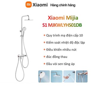 Bộ vòi hoa sen nóng lạnh xiaomi mijia s1,bộ vòi sen tắm củ sen lõi đồng thau tăng áp cao cấp