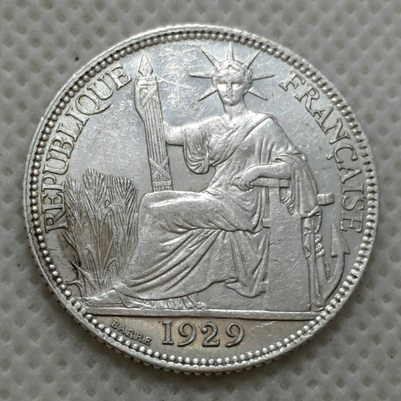 Xu Bạc INDOCHINE 20 Cent 1929 năm Rất Hiếm. Chuẩn cổ Sưu Tầm