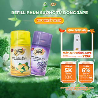 Lõi Xịt Phòng Tự Động Jape Chính Hãng, Bình Xịt Phòng Tự Động Hương Tự Nhiên Thơm Mát Dịu Nhẹ - 300ml