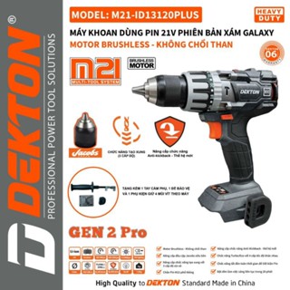 Bộ khoan pin DEKTON M21-ID13120Plus, có chức năng nhịp xung, hệ chân pin makita