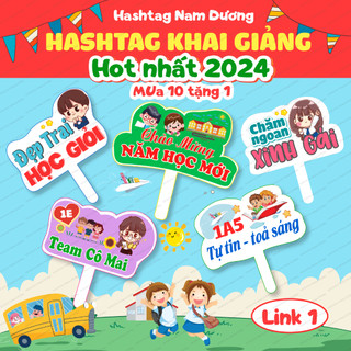 [Hoả tốc 2h] Hashtag Khai Giảng Năm Học, Tựu Trường, Back to School, Chào Năm Học Mới - mẫu mới nhất