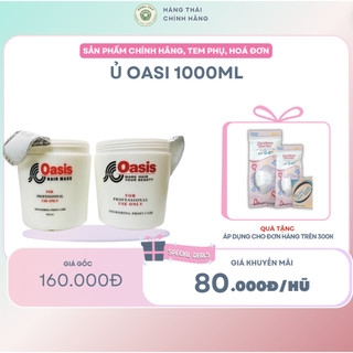 Ủ TÓC OASI 1000ml - Dưỡng ẩm sâu, tái tạo tóc hư tổn, làm mềm mượt, chăm sóc tóc dài, dễ sử dụng