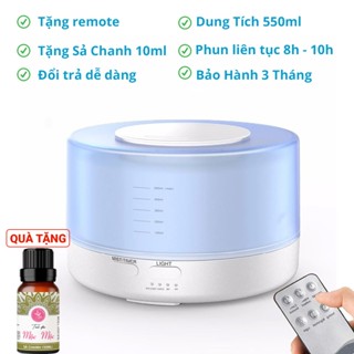 Máy xông tinh dầu 500ml Mới, Máy Khuếch Tán Tinh Dầu phòng ngủ Phun Sương Tạo Ẩm Cho Phòng Máy Lạnh