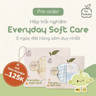 Hộp khăn trải nghiệm la pomme, khăn sợi tre mềm mịn cho bé