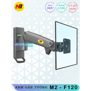 F120 F425 F150 Giá Treo Màn hình gắn tường/ Tay treo/Arm màn hình gắn tường/ Lò xo thuỷ lực [Màn Hình 17" - 27"]