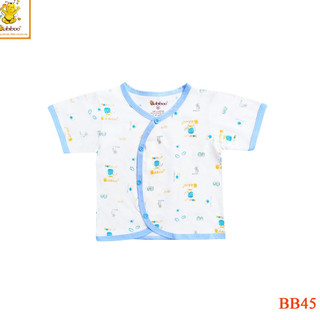 Áo sơ sinh cổ tim Babiboo tay ngắn cài lệch cho bé BB45