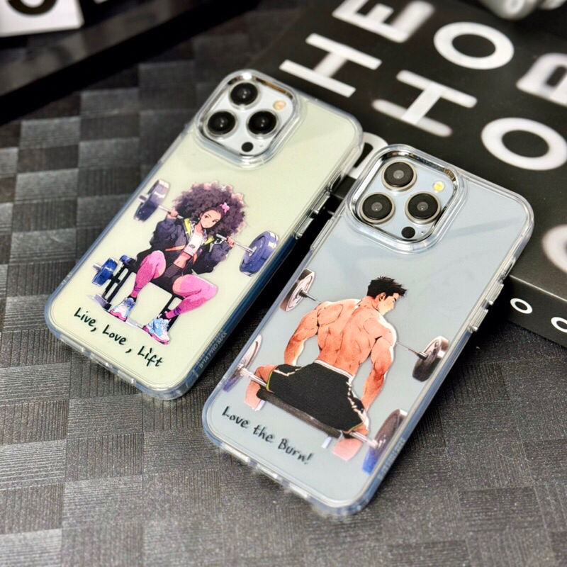 Ốp lưng dẻo trong in hình Nam-Nữ Gymer