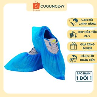 (Gía Sỉ) Combo 100 Đôi Bọc Giày Phòng Sạch Vải Không Dệt Chống Trơn Trượt, Chống Tĩnh Điện